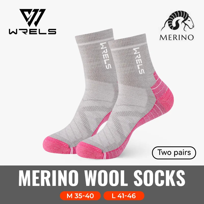 WRELS 1/2/3 Paare Merinowolle Socken Thermische Warme Winter Hohe Elastische Dicke Wandersocken Feuchtigkeitsaufnahme Wollsport Socken