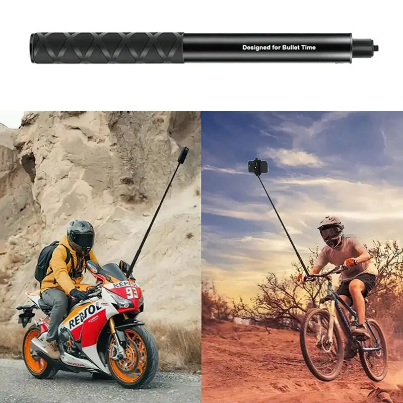 Poignée de bundle perche à selfie pour Insta360 X4 X3 X2 GoPro 12 11 10 9 DJI Action 4 3 SJCAM Camera Bullet Time Perche à selfie invisible