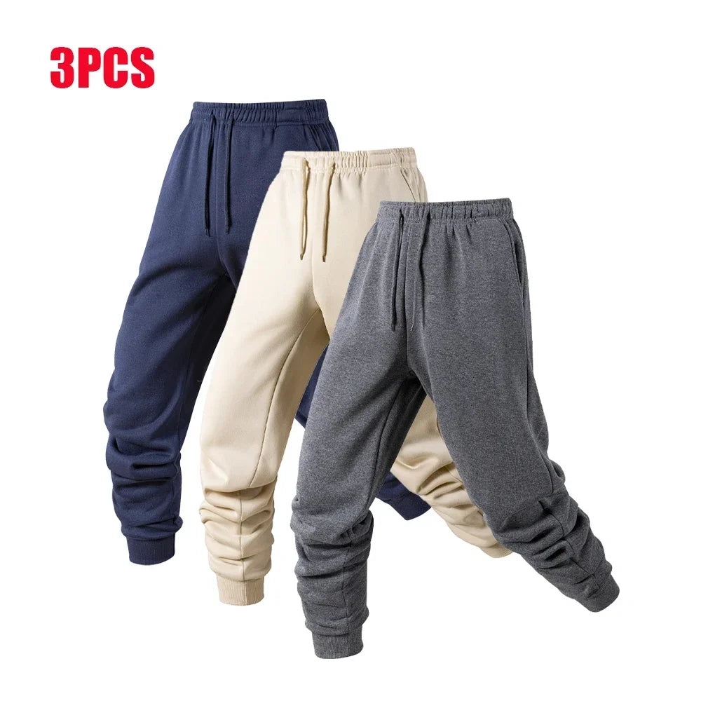 1/3 Pack Men's Warm Sports Pants Male Casual Sportswear Running Workout Long Pants Sport Trousers Jogger Sweatpants