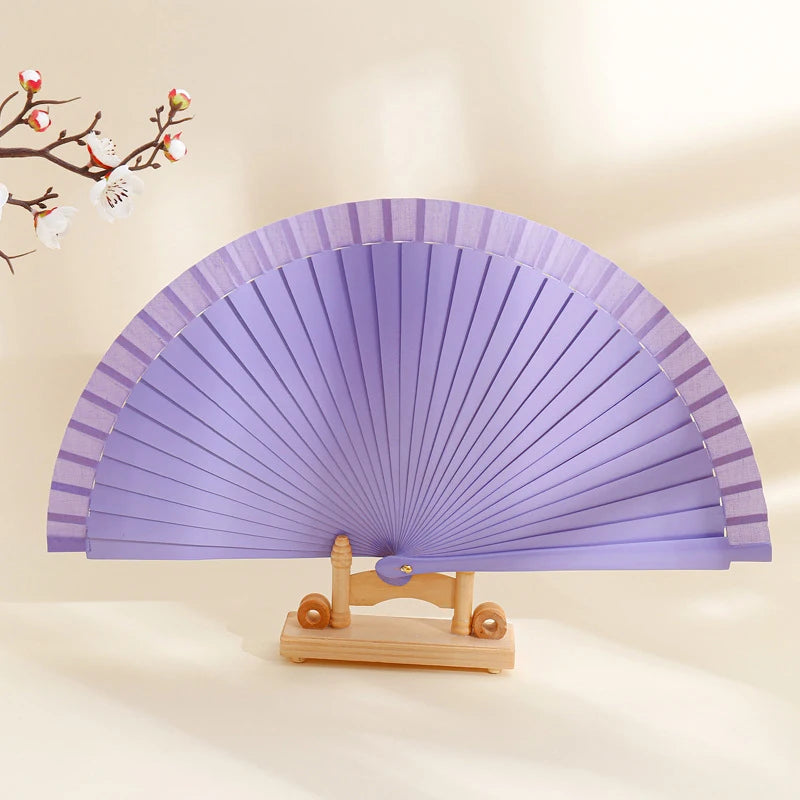 1PC Plain Wood Folding Hand Held Fans Solid Color Spanish Dance Performance Wooden Fans Wedding Hand-Painted Ornament Gift