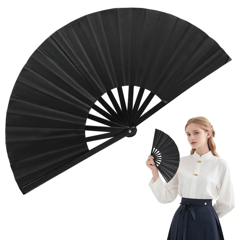 Large Rave Fan Folding Hand Fans for Line Dancing Big Clacking Clap Fans for Boots On The Ground Dance Party Decoration Festival