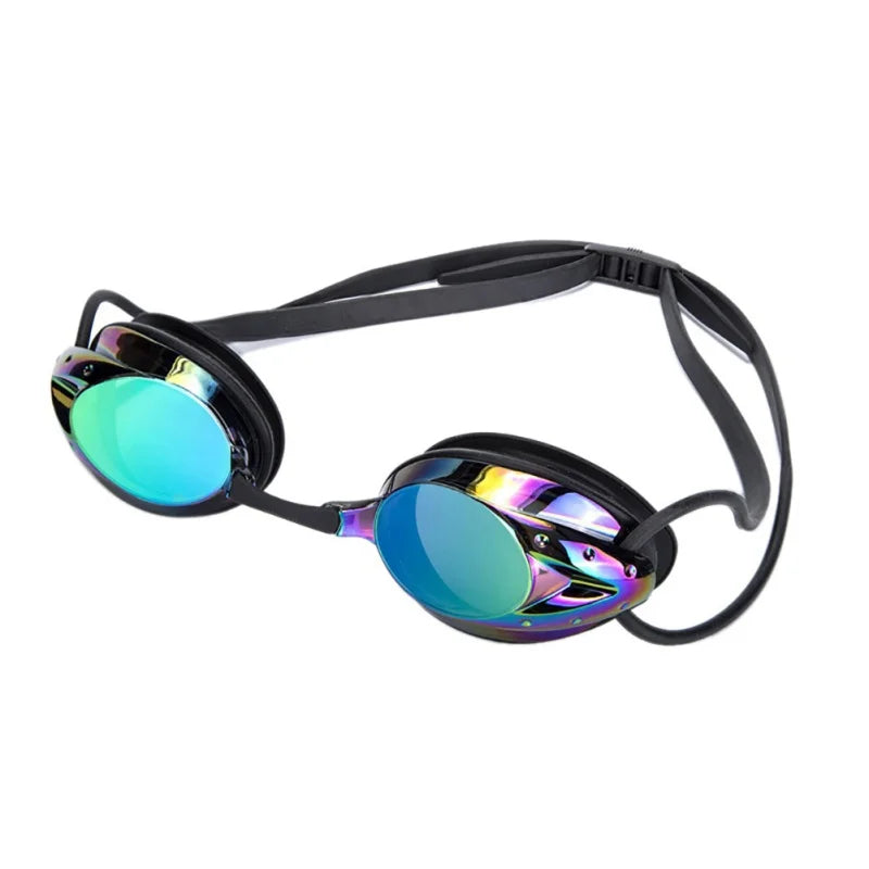 Schwimmbrille für Herren und Damen, High Definition, wasserdicht, Antibeschlag, galvanisierte Gläser, Erwachsene, Brille, Sportbekleidung