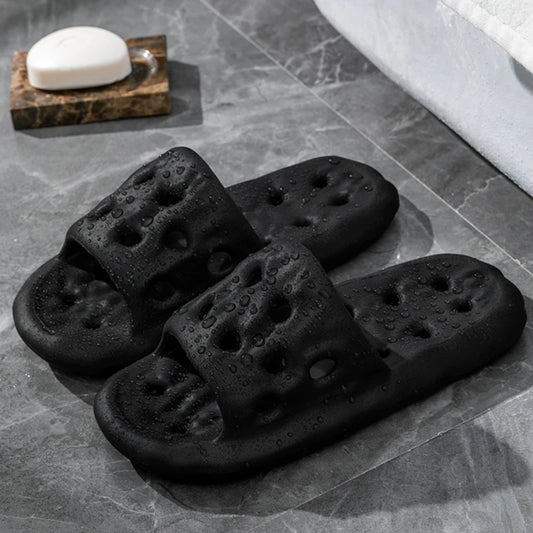 Men's Non-Slip Slide Sandals for Home, Breathable Quick-Dry House Slippers with Open Drainage for Indoor Shower Summer Wear