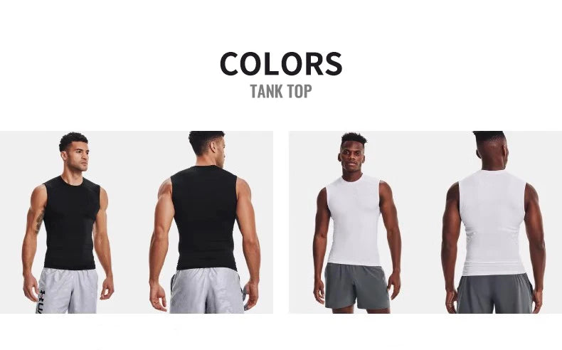 Débardeur de Compression Homme Chemise de Sport Sans Manches Séchage Rapide Musculation Fitness Gilet Entraînement Haut Musculaire