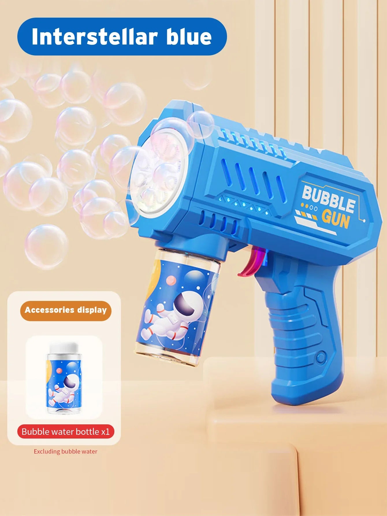 Vollautomatische Blasenpistole Raketen-Blasenmaschine Automatischer Gebläse mit Blasenflüssigkeit Spielzeug für Kinder Strand Outdoor-Blasengeschenke