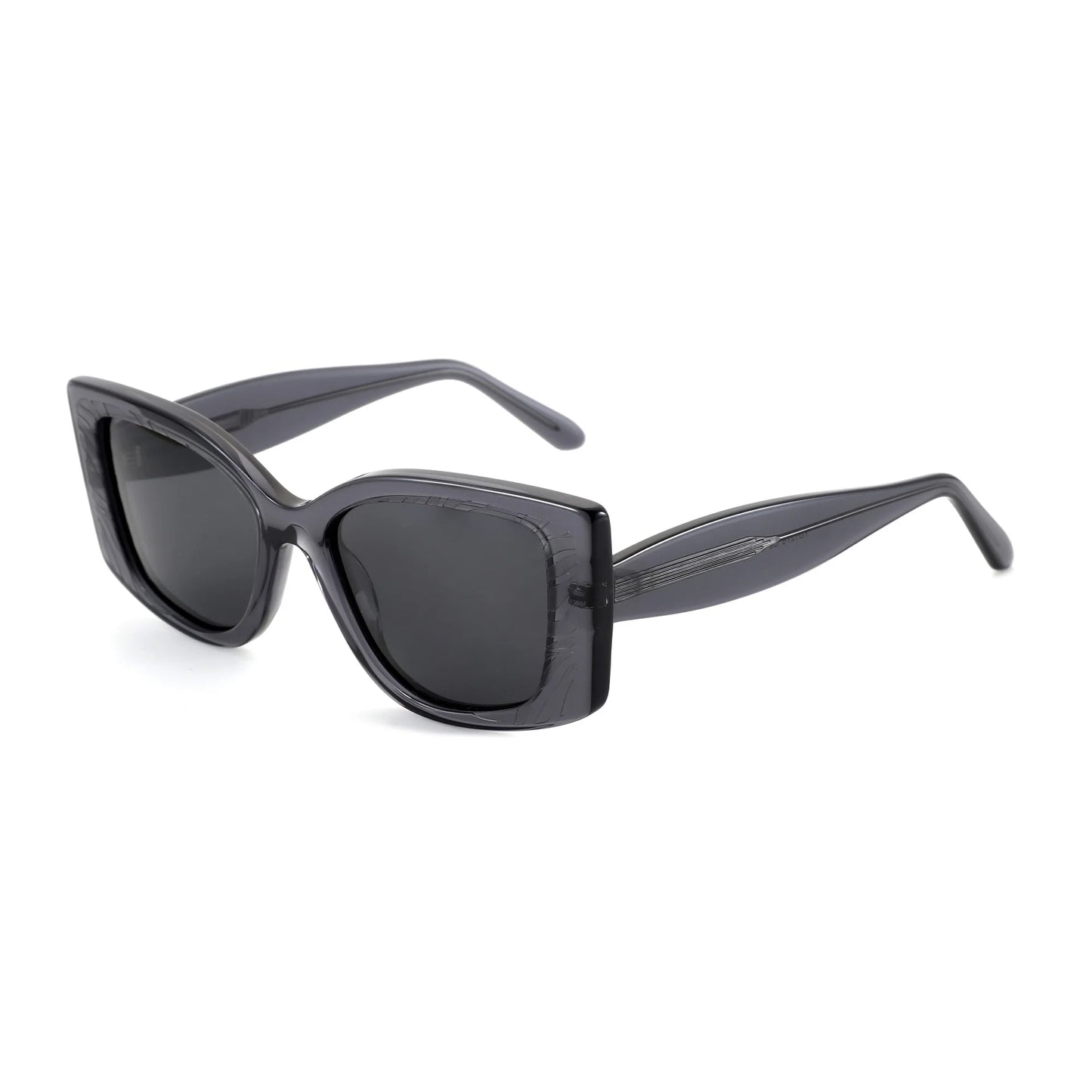 ZENOTTIC Trendige quadratische Acetat-Sonnenbrillen für Damen UV400 Myopie Optische Sonnenbrille Polarisierte Gleitsicht-Sonnenbrillen