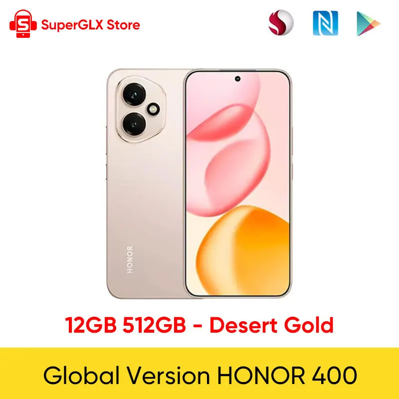 Original Neue Globale Version HONOR 400 5G Smartphone Snapdragon 7 Gen 3 6,55" 120Hz AMOLED Display 200MP 6000mAh 80W SuperCharge