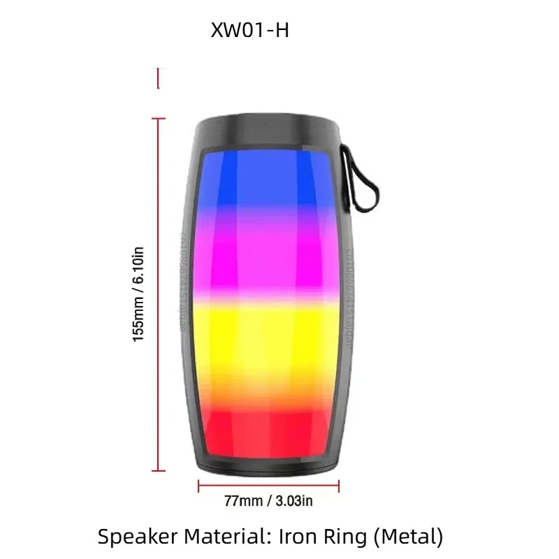 PHONEPACE Bluetooth Wireless Lautsprecher Leistungsstarke tragbare Soundbox Subwoofer Car Audio Bass MP3-Player Soundsystem LED-Lichter