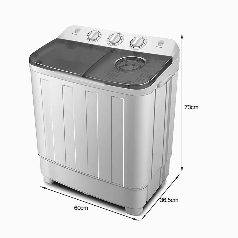 2-in-1 tragbare, halbautomatische Waschmaschine mit Schleuderfunktion, tragbare Waschmaschine mit Ablaufpumpe