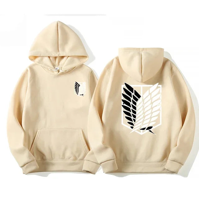 Japan Anime Attack on Titan Herren Hoodies Frühling Herbst Hip Hop Casual Pullover Top Hoodie Mode Sweatshirts Jogging Sportbekleidung