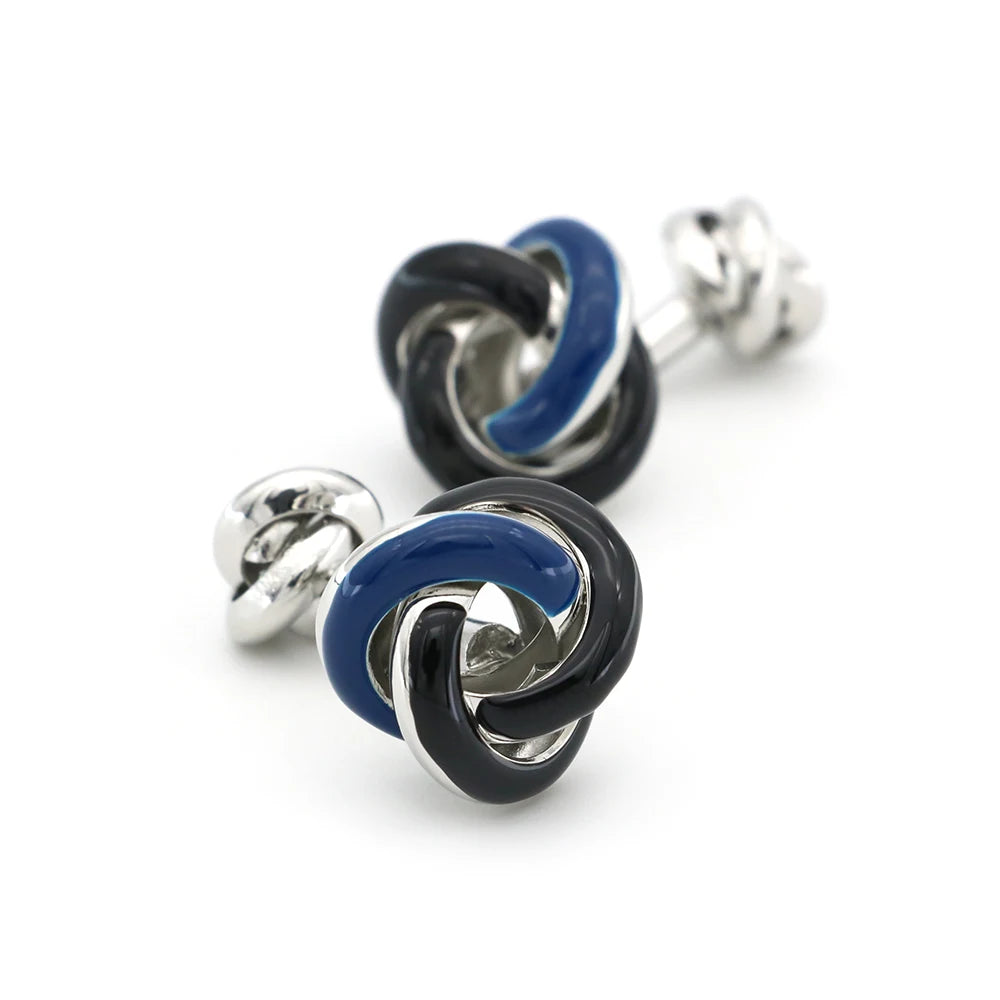 iGame Boutons de manchette nœud de mode en laiton de qualité design boule tressée pour mariage homme