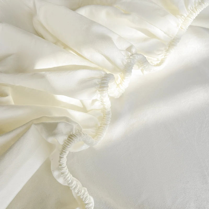 Drap-housse en coton doux avec élastiques, couleur unie, antidérapant, pour lit double, King, Queen, 140/160/200
