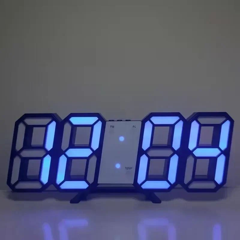 Produkte kaufen Uhr 3D LED Digital Wecker Wanduhr Zeit/Datum/Temperatur für Zuhause/Küche/Büro Uhren Deko Garten