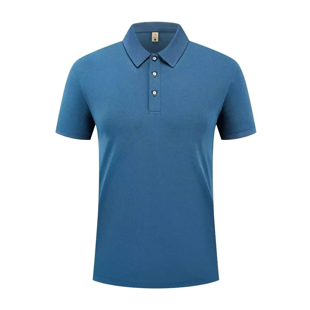 Summer Casual Sports Quick-drying Lapel Short-sleeved POLO Shirt 23 Solid Color Shirt Cycling Suit Fitness Suit For Men S-4XL