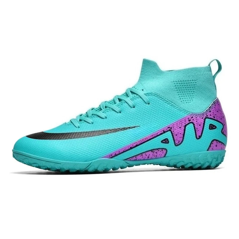 Chaussures de football roses tendance pour hommes Chaussures de football professionnelles légères Chaussettes de football pour hommes Chaussures de football d'extérieur antidérapantes Baskets de football originales