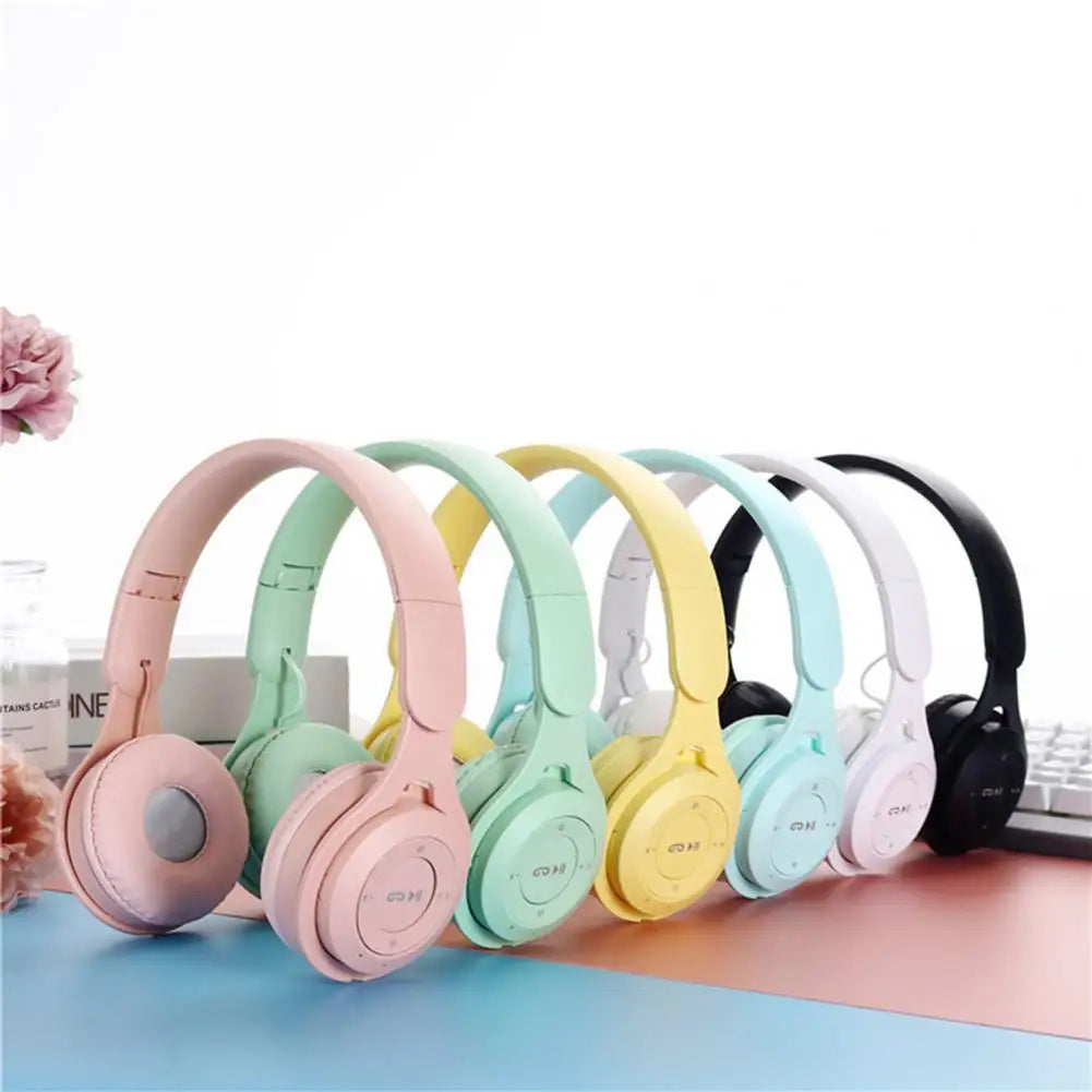 Écouteurs sans fil Bluetooth pour enfants, Casques stéréo pliables, Casques de jeu supra-auriculaires pour Android iOS
