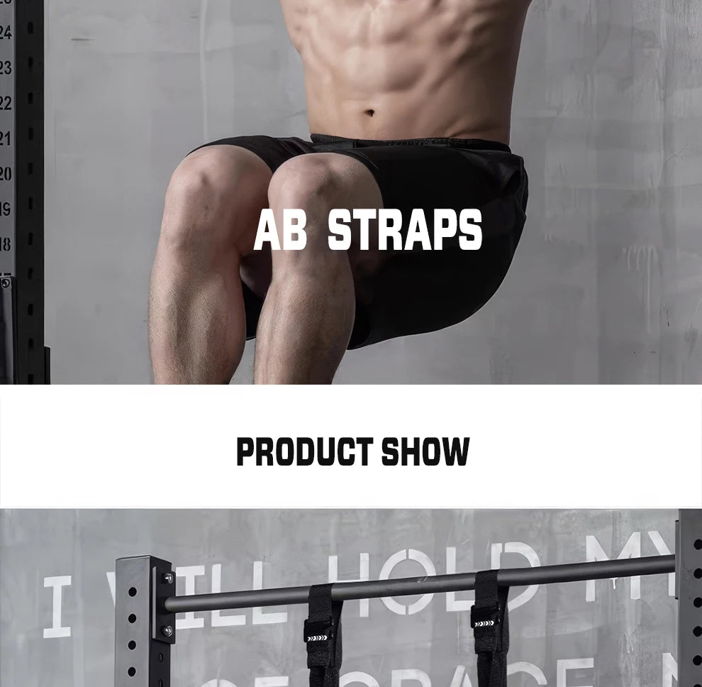 1 Pair Fitness Abdominal Muscle Belt Hanging AB Sling Straps Hanging Pull-Ups Training Horizontal Bar Gym Muscle Training Belt
