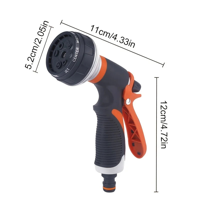 Tuyau d'arrosage pour la maison et le jardin avec raccord bimétallique flexible et pistolet à eau réglable pour le lavage de voiture Fournitures d'irrigation de jardin
