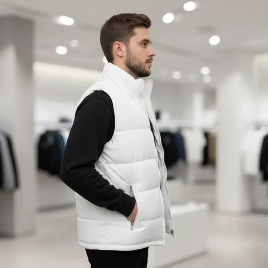 Herren Weste Jacke Slim Fit Stehkragen Ärmellose Pufferjacken Frühling Herbst Lässige Weste Herren Warmer Mantel 2026 Trends