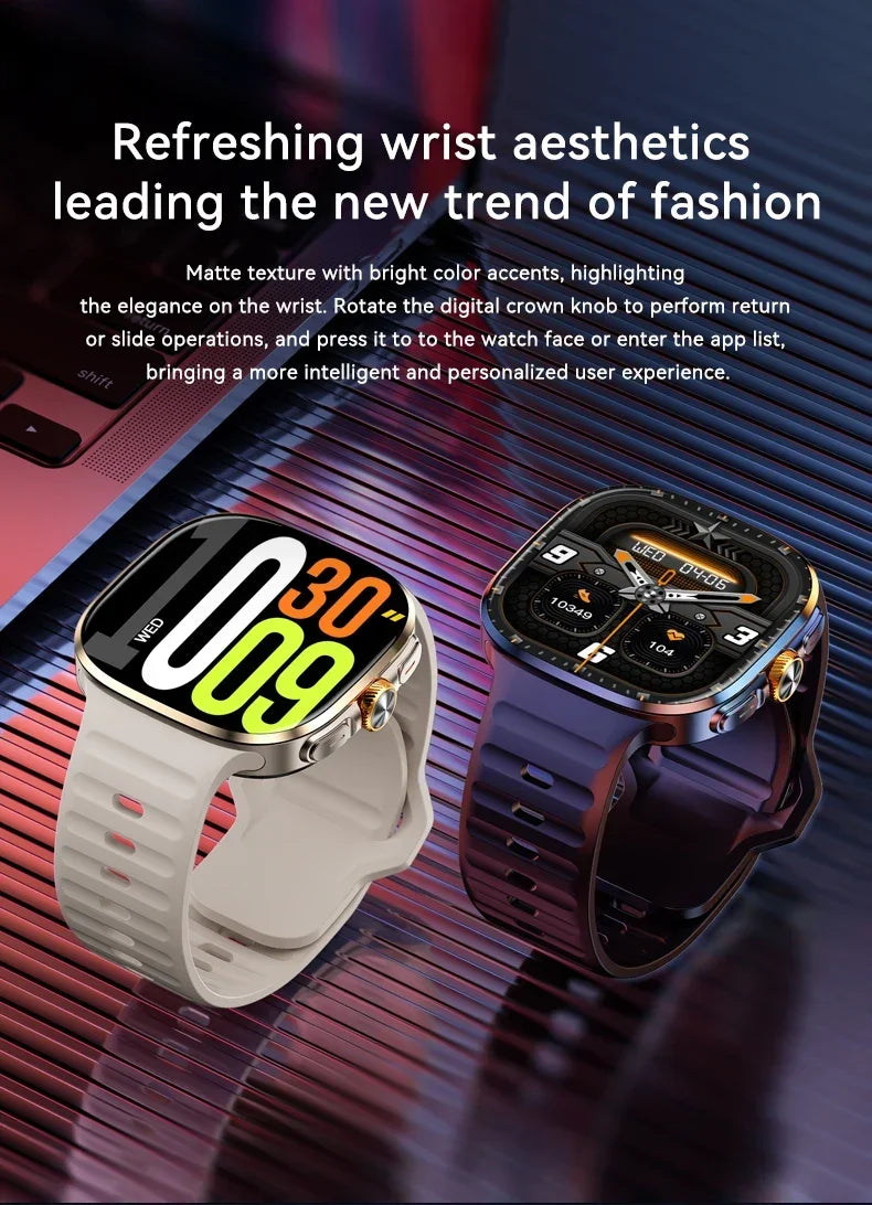 M99 5G Smartwatch: 2,4" AMOLED-Bildschirm, drehbare Kamera, SIM- und WLAN-Unterstützung für eigenständige Anrufe und soziale Medien.