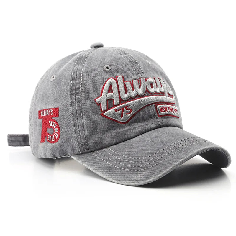 Casquette de baseball brodée pour femmes et hommes, nouvelle casquette de soleil unie printemps-été, casquettes de sport rétro lavables, casquette de pêche hip-hop