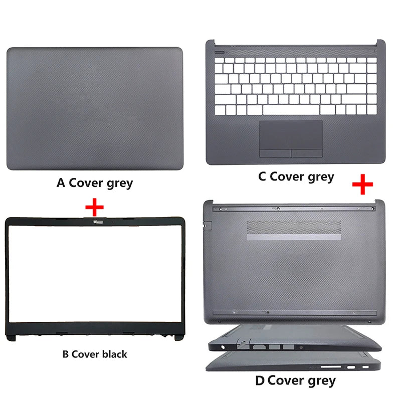 NOUVEAU Pour HP 14-CF 14-DF 14-DK 14-DP 14S-CR 14S-CF 340 G5 Ordinateur portable Coque arrière LCD Façade Lunette Repose-poignets Boîtier inférieur Clavier