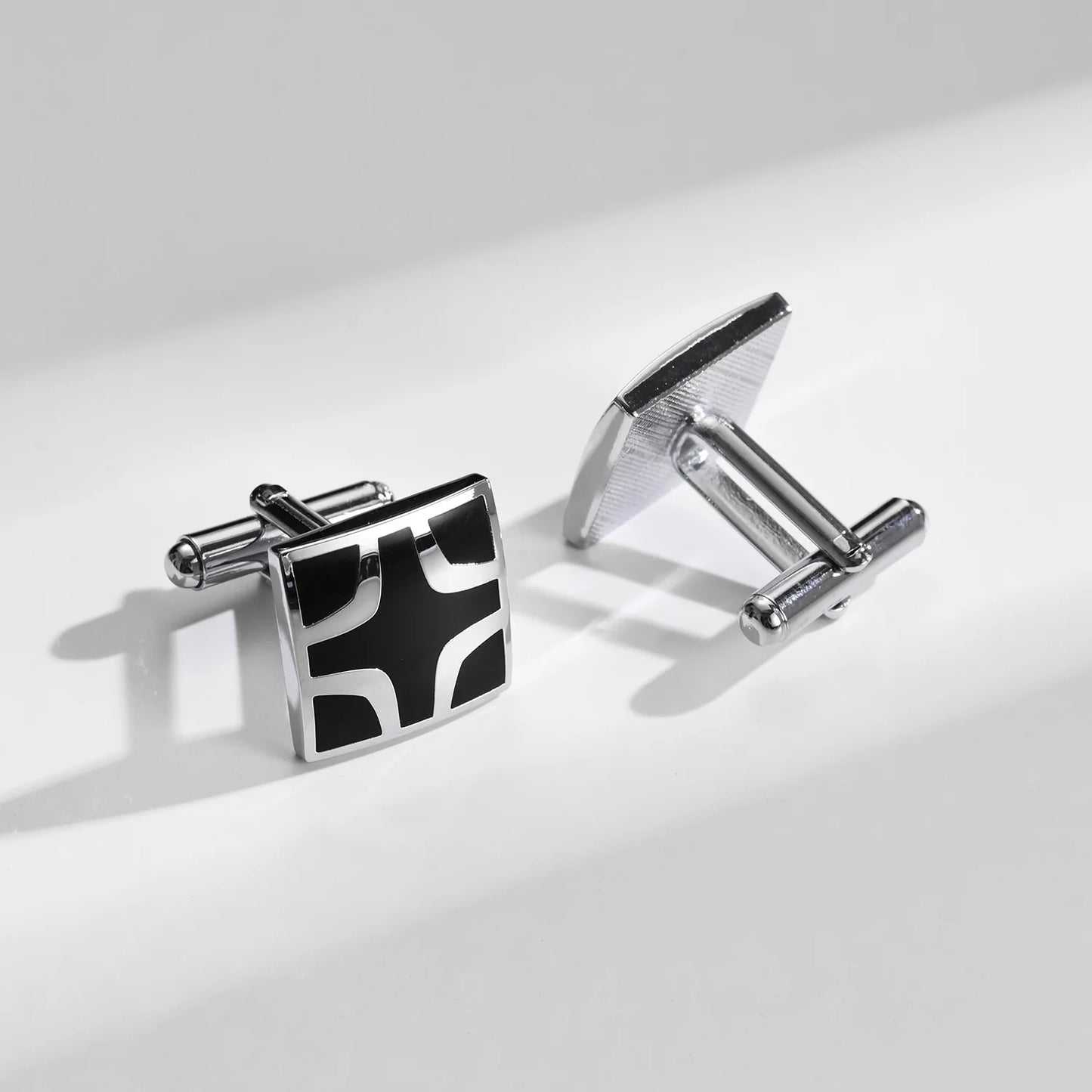 1 Paire Boutons De Manchette Carrés En Cuivre Et Pinces À Cravate Pour Hommes, Cadeaux De Mariage De Luxe, Bijoux De Mode, Poignets Pour Hommes