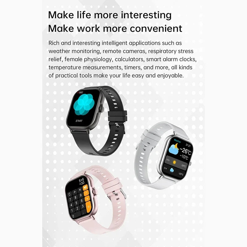 VIVO Smartwatch Android IOS Geschenk Bluetooth Anruf Smartwatch 2025 Touch-Zifferblatt Musik Fitness Tracker Sportuhren + Kopfhörer NEU