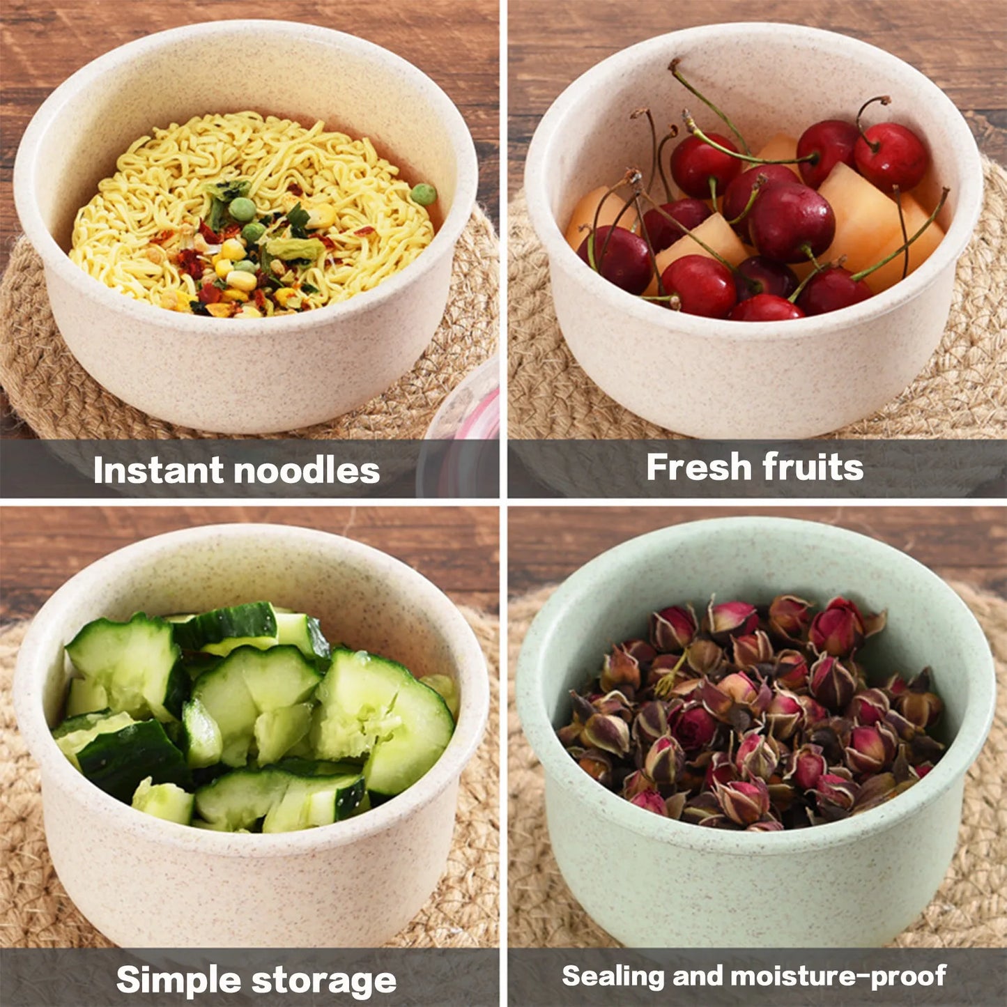 3 boîtes de conservation alimentaire Bento avec couvercle, boîtes de conservation micro-ondes pour cuisine, préparation de repas à emporter