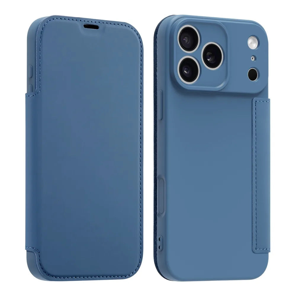 Luxury Leather Original Liquid Silicone Flip Wallet Card Case For iPhone 17 16 15 14 11 12 13 Pro Max Air XS 8 7 Plus Soft Cover