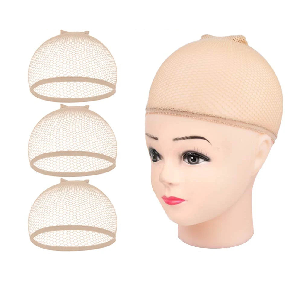 1/3/5 PCS Black Wig Net Caps Durable Elastic Mesh Head Cover Fishnet Hat Close End Hair Styling Accessories for Men and Women