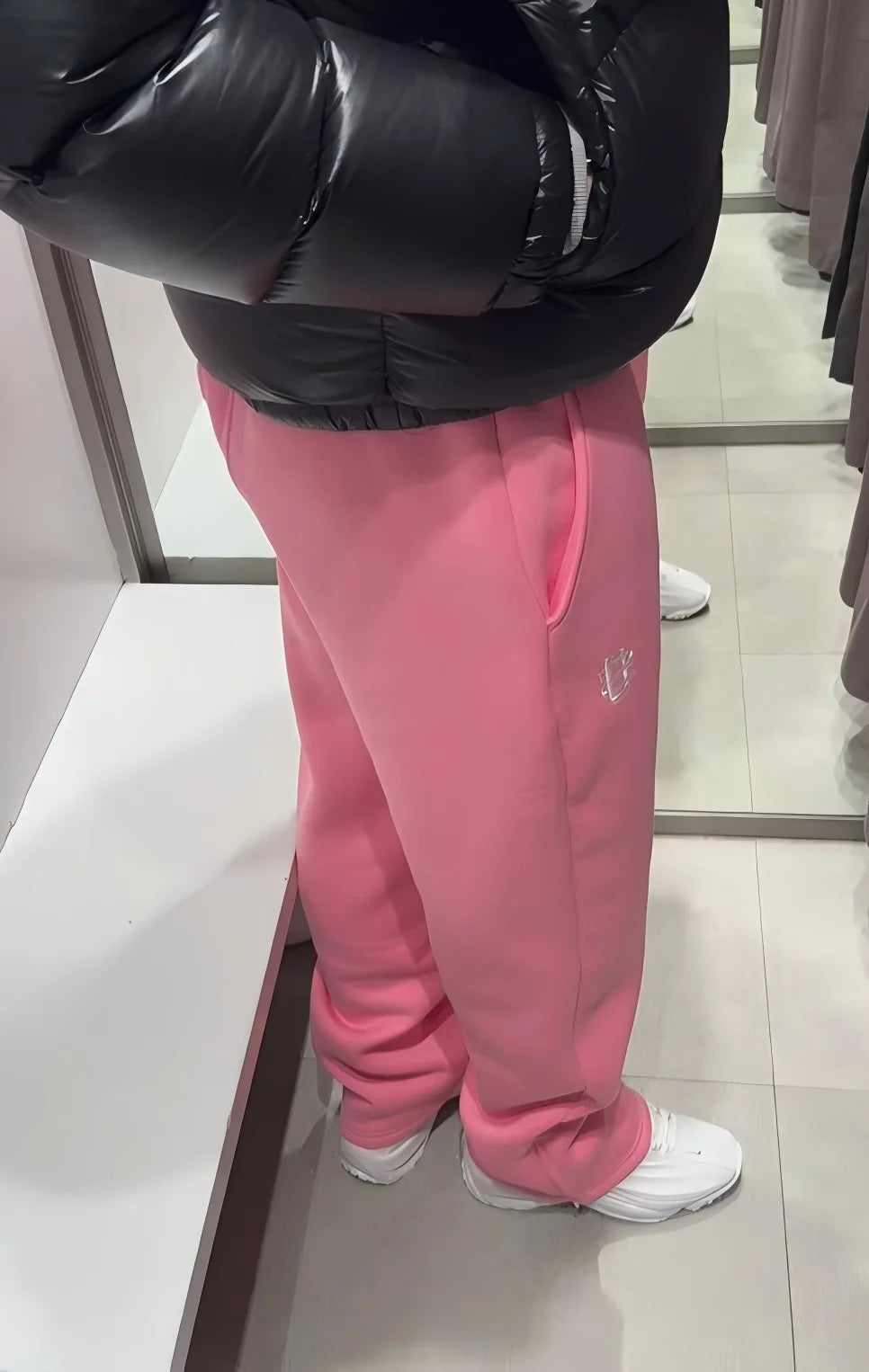 Retro Y2k Streetwear Trend Herren und Damen Hip Hop Stickerei Freizeithose Elastischer Bund Reißverschluss Locker Einfarbige Sporthose