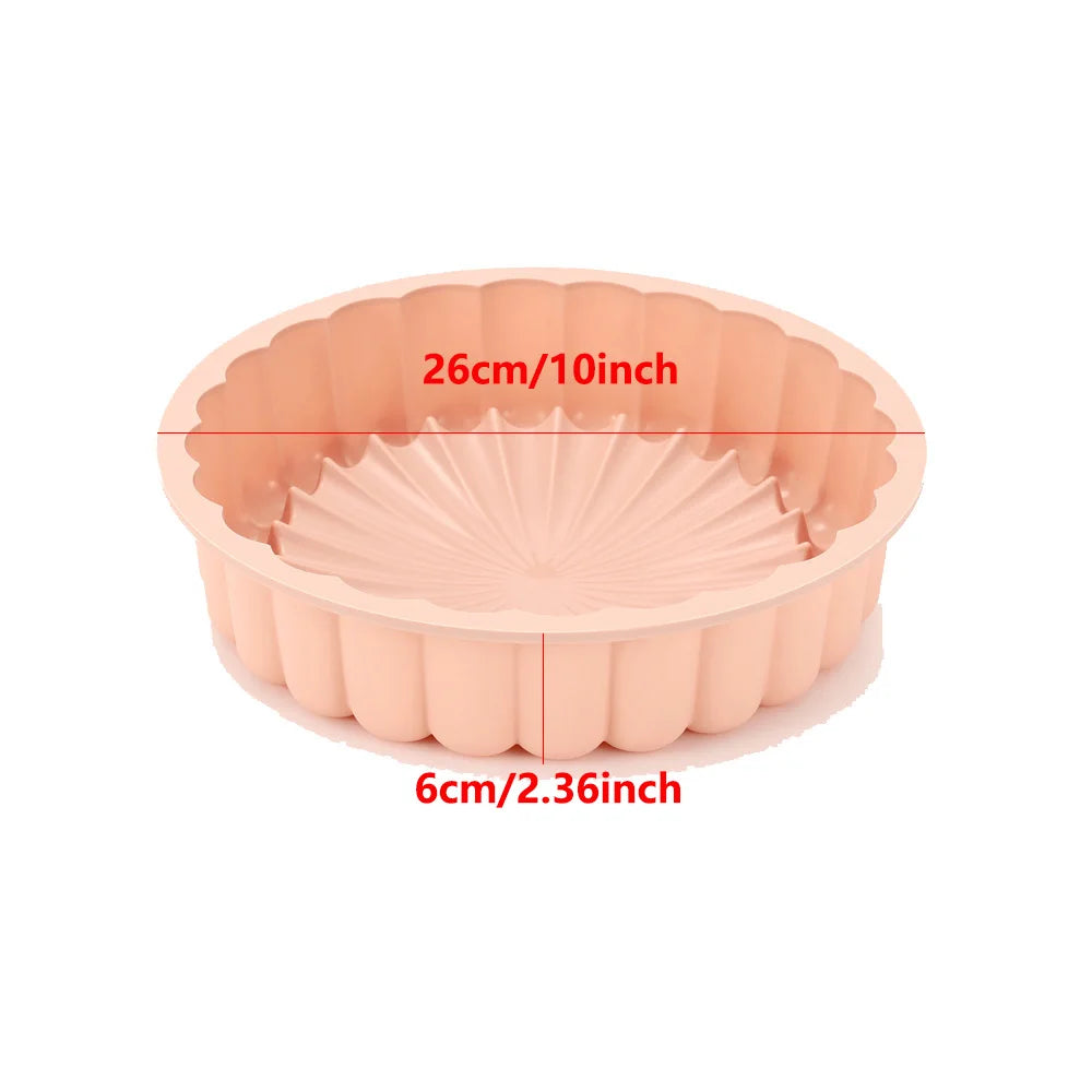 10Inch Charlotte Cake Pan Silicone Cheesecake Nonstick Round Silicone Baking Mold Cake Molds for Strawberry Shortcake Tart Pie