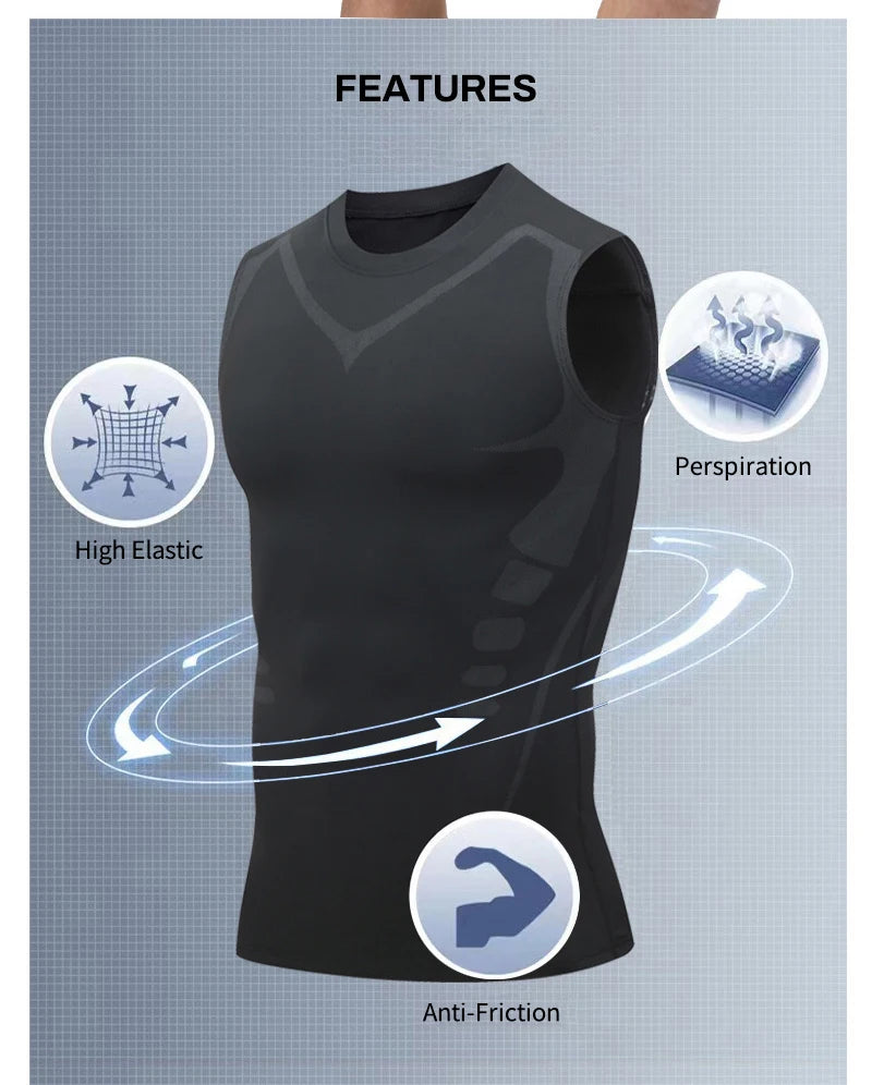 Kompressions-Tanktop Herren Gym-Shirt Ärmellos Schnelltrocknend Bedruckte Sportbekleidung Herren Fitness Bodybuilding Weste Workout Muskel-Top