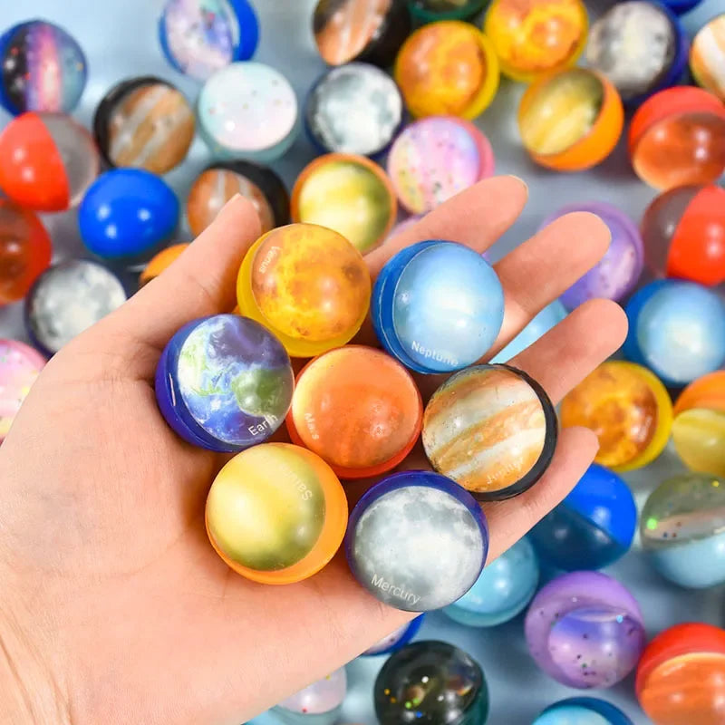 30 Stk. Sonnensystem Planeten Weltraum Party Mitgebsel für Kinder Flummis 30MM Preise Geburtstagsgeschenk Automaten Spielzeug