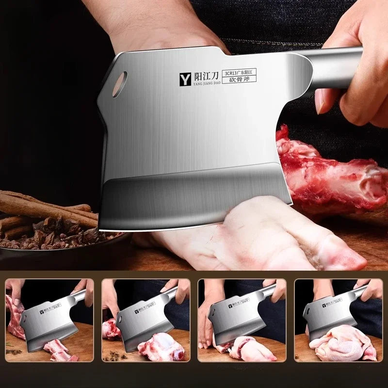 Premium Kitchen knife High Grade Thickened Bone Cleaver Knife High Carbon Stainless Steel Butcher Axe New Type Kitchen Knife