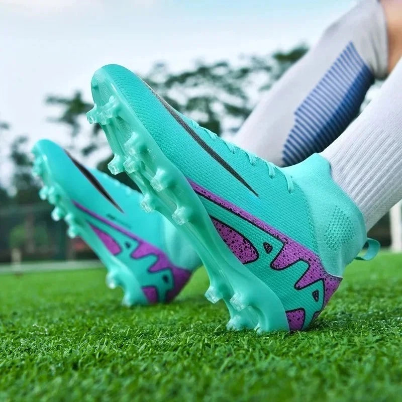 Chaussures de football roses tendance pour hommes Chaussures de football professionnelles légères Chaussettes de football pour hommes Chaussures de football d'extérieur antidérapantes Baskets de football originales