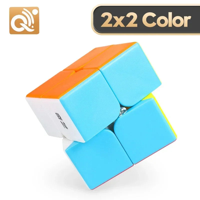 QIYI Cube Magique Vitesse 2x2 3x3 4x4 5x5 6x6 7x7 Autocollants Noirs Casse-tête Cube Magique Jouets Éducatifs Enfants