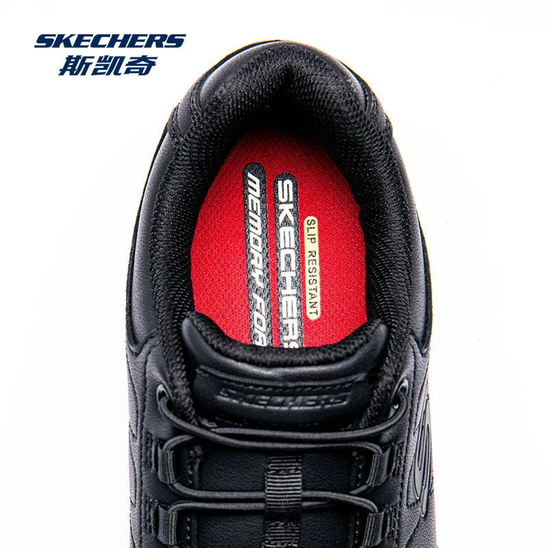 Skechers Chaussures Décontractées pour Hommes en Cuir, Baskets à Semelle Souple, Légères, pour la Course, l'Athlétisme, le Jogging et la Marche