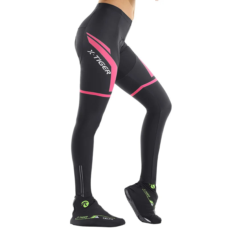 Pantalon de cyclisme X-TIGER pour femmes, anti-choc, VTT, anti-transpiration, 5D, antidérapant, rembourré en gel, pour course à vélo
