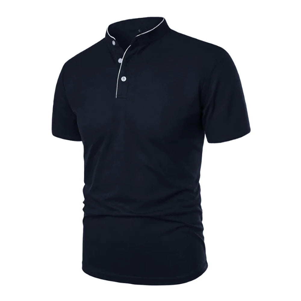 Herren Poloshirt Kurzarm Einfarbig T-Shirt Streetwear Sport Schnelltrocknend Atmungsaktiv Basic Freizeitshirt Oberteile