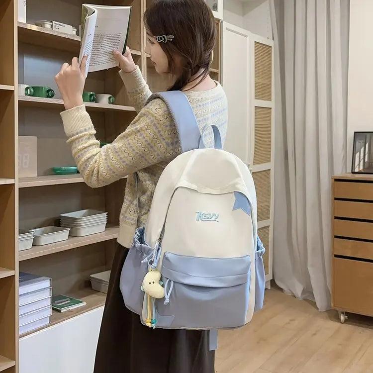 Nouveau Sac à Dos de Collège Imperméable pour Femme, Grande Capacité, Sacs d'École Tendance pour Ordinateur Portable, Joli Sac de Voyage pour Fille, Cool