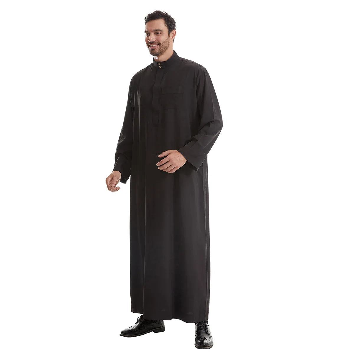 Muslimische Männer Jubba Thobe Langes Gewand Saudi-Islamisch Muslimische Kleidung Abaya Kaftan Islam Dubai Arabisches Kleid Eid Djellaba Dishdasha