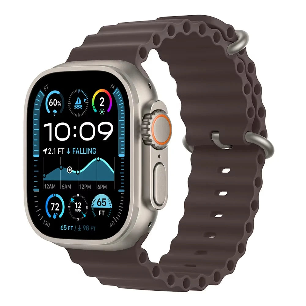 Offizielles Ocean Armband für Apple Watch Ultra 3 2 49mm 46mm 44mm 40mm 42 41 45 Sportarmband iWatch Series 11 10 9 7 8 6 SE3