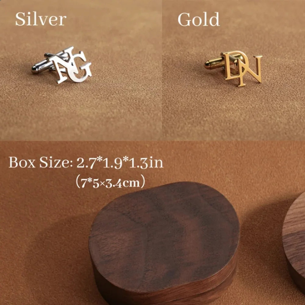 Boutons de manchette initiaux personnalisés pour les mariages. Préparez des cadeaux de mariage pour lui. Préparez des boutons de manchette pour hommes. Préparez des cadeaux pour papa