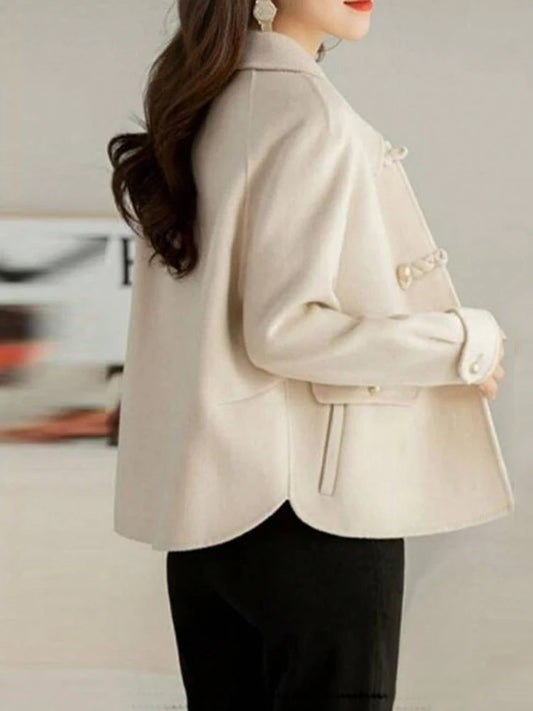 Elegant Solid Short Coats for Woman Autumn Winter Warm Woman Clothing Formal Office Female Coat Outfits New In Outerwears