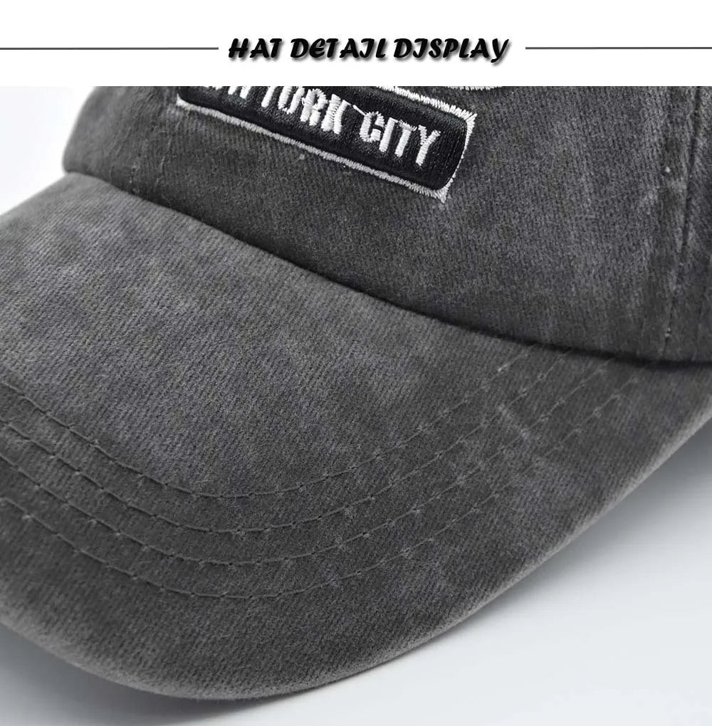 Casquette de baseball brodée pour femmes et hommes, nouvelle casquette de soleil unie printemps-été, casquettes de sport rétro lavables, casquette de pêche hip-hop