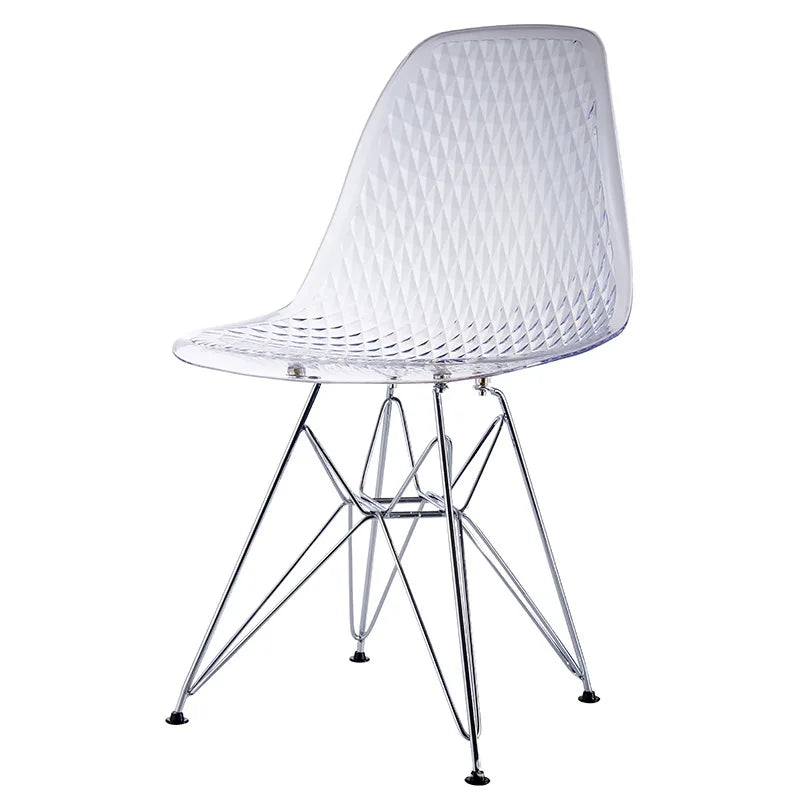 Nordic Transparent Eames Plastic Dining Bar Chair for Cafe Negotiation Simple Wholesale Seating