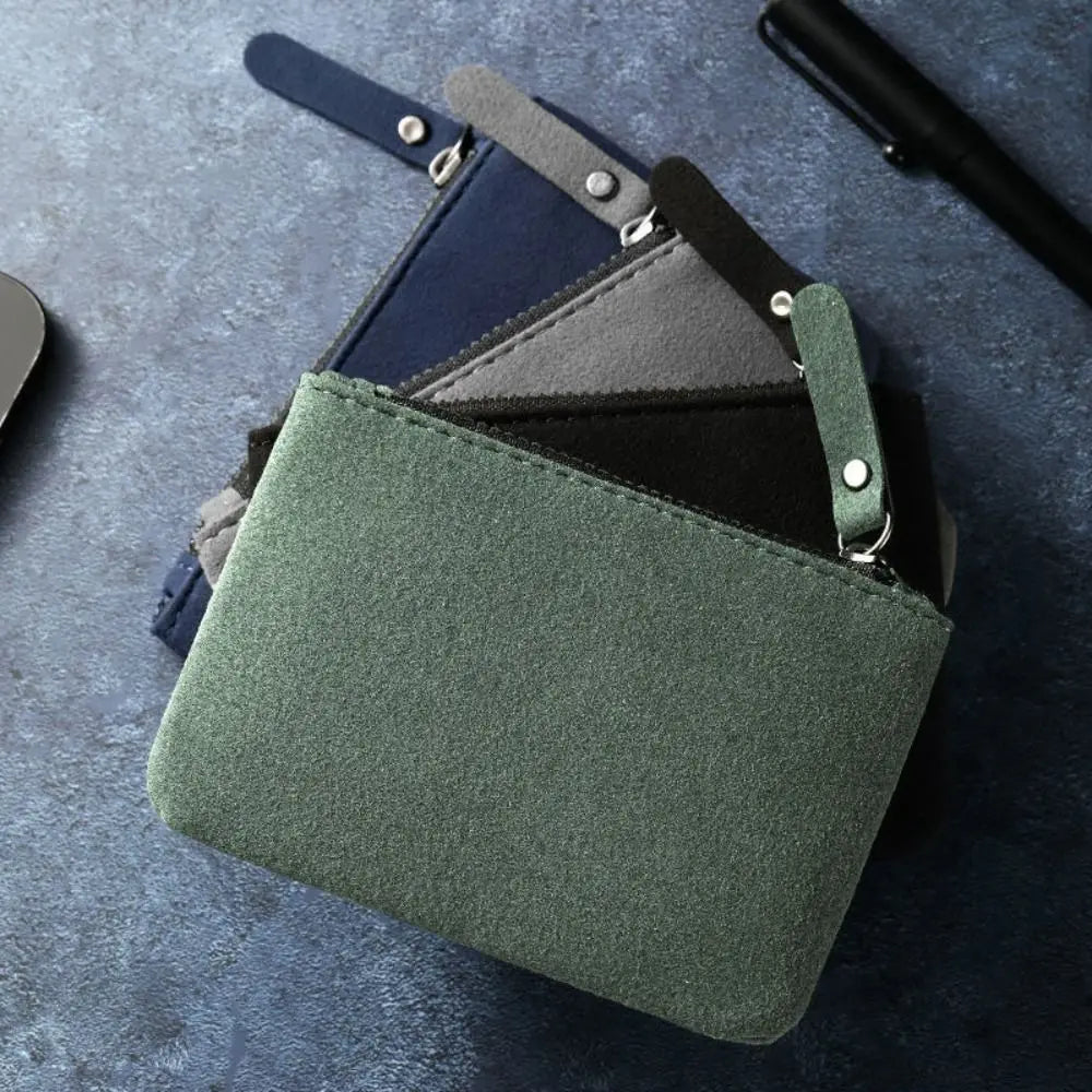 Mini portefeuilles tendance en PU, porte-monnaie, porte-cartes, sac d'argent, pochette à monnaie zippée pour femmes et hommes
