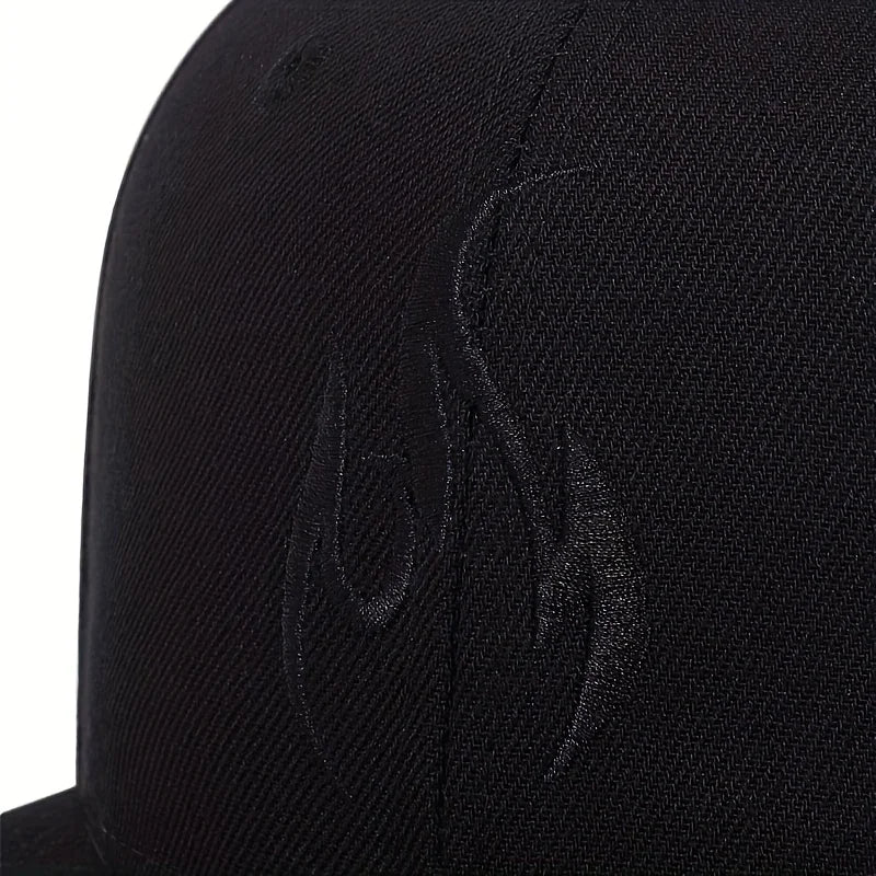 Unisex Flammenstickerei Hip-Hop-Mützen Frühling Herbst Outdoor Verstellbare Freizeit-Baseballkappen Trucker-Mützen Sonnenhut